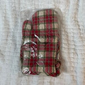 Gold Coast Plaid Oven‎ Mitt Kitchen Utensil Holiday Baking Cooking NWT